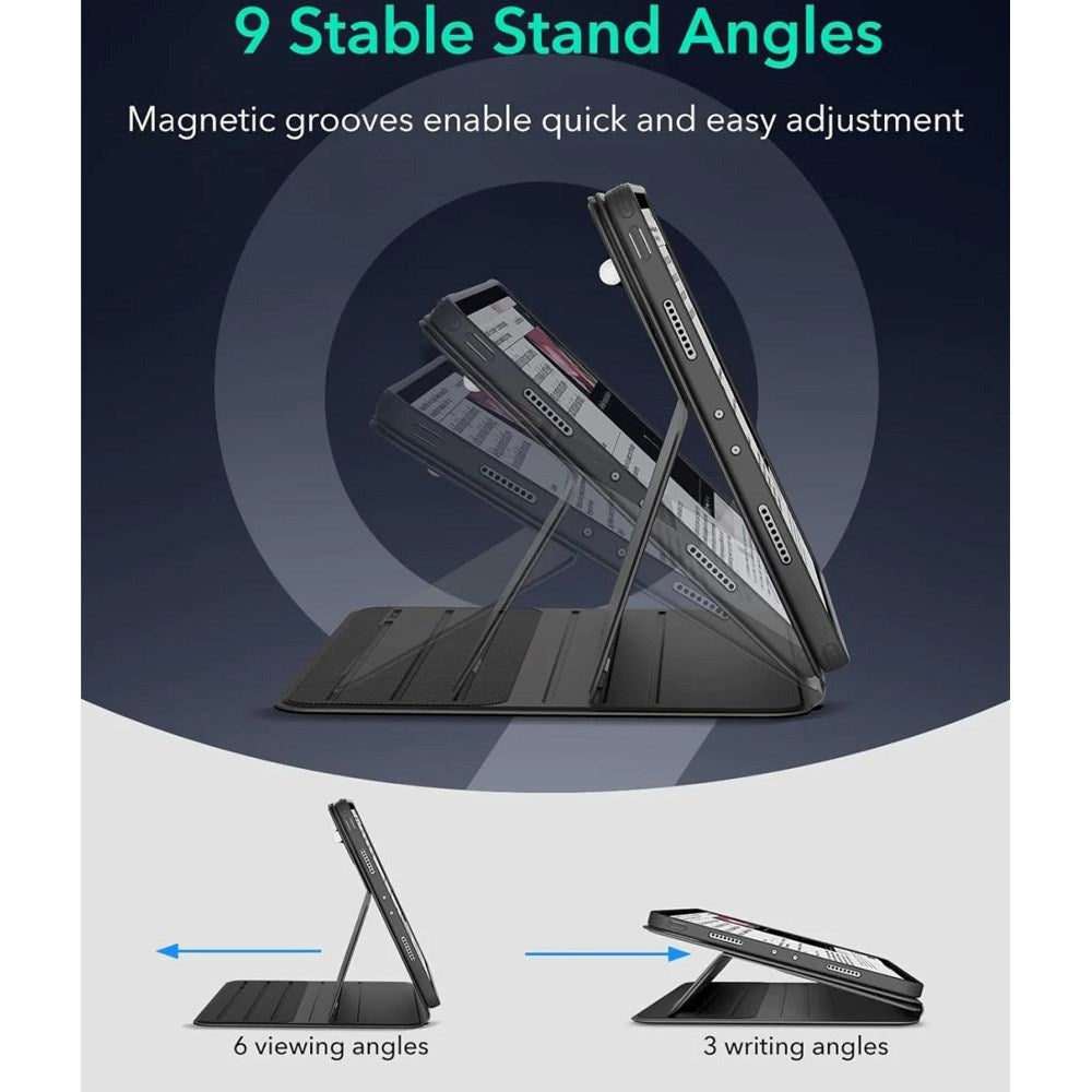 ESR iPad Air 13" (2025 / 2024) Shift Fodral m. Avtagbar Skal - Svart