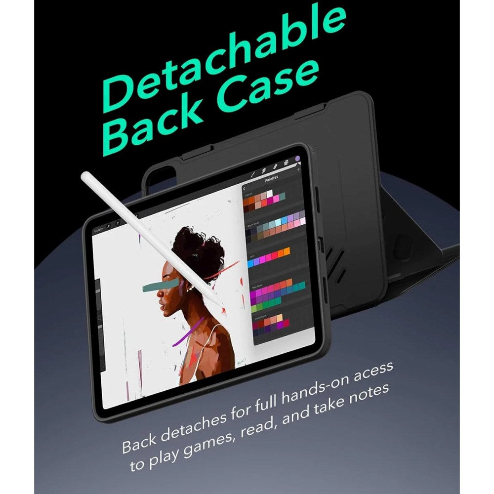 ESR iPad Air 13" (2025 / 2024) Shift Fodral m. Avtagbar Skal - Svart