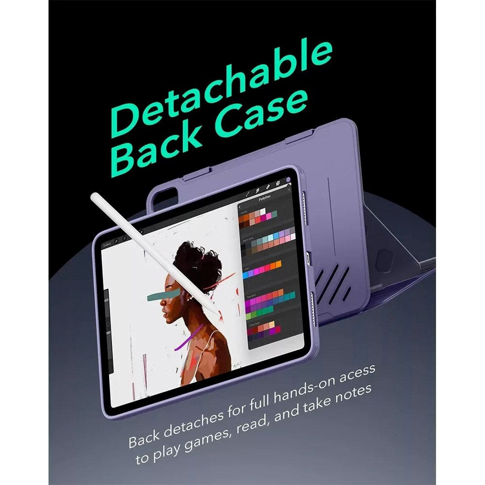 ESR iPad Air 13" (2025 / 2024) Shift Fodral m. Avtagbar Skal - Lila