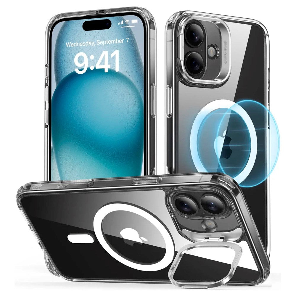 ESR iPhone 16 Classic Hybrid Skal m. Kickstand - MagSafe Kompatibel - Genomskinlig