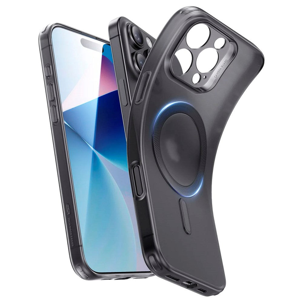 ESR iPhone 16 Pro Zero Clear Flexibelt Plast Skal - MagSafe Kompatibelt - Matt Svart