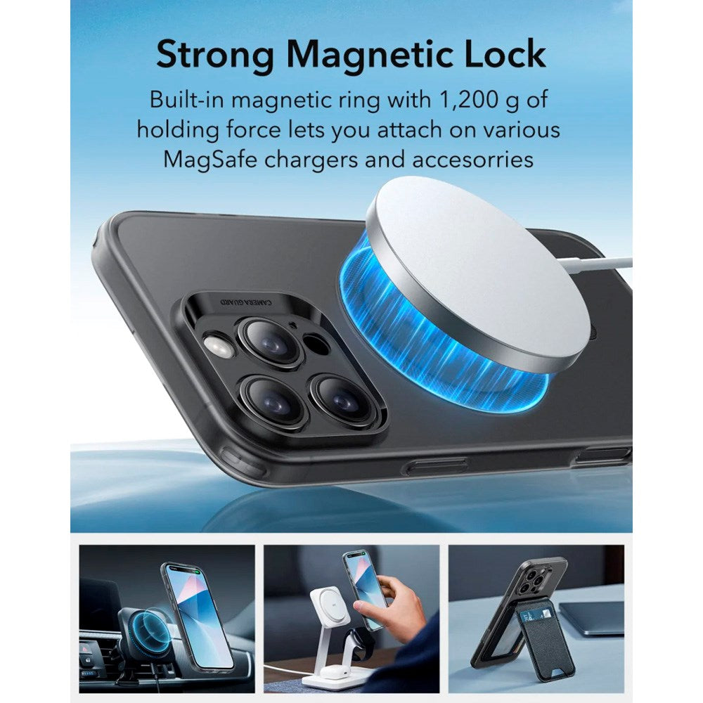 ESR iPhone 16 Pro Zero Clear Flexibelt Plast Skal - MagSafe Kompatibelt - Matt Svart