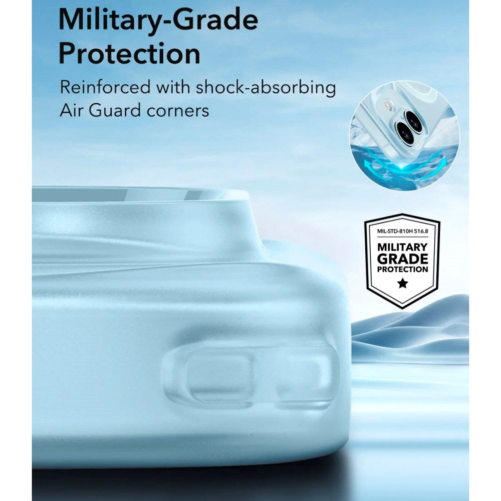 ESR iPhone 16 Zero Clear Flexibelt Plast Skal - MagSafe Kompatibelt - Matt Blå