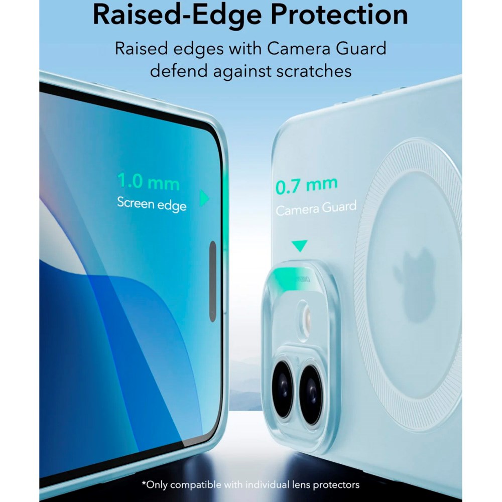 ESR iPhone 16 Zero Clear Flexibelt Plast Skal - MagSafe Kompatibelt - Matt Blå