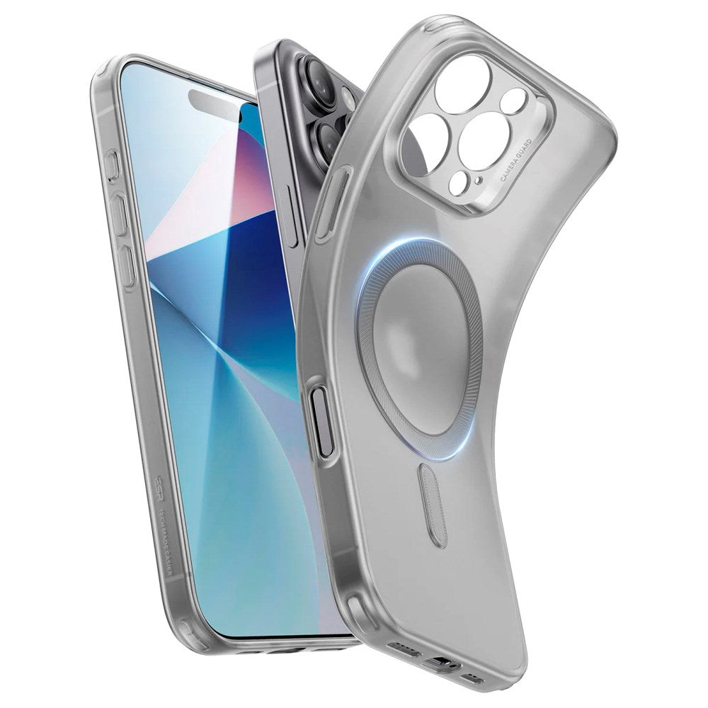 ESR iPhone 16 Pro Zero Clear Flexibelt Plast Skal - MagSafe Kompatibelt - Matt Grå