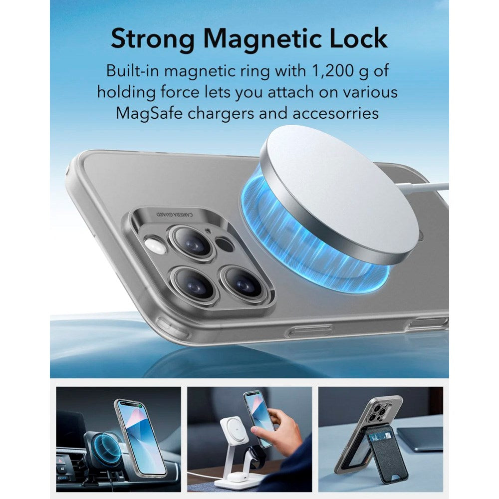 ESR iPhone 16 Pro Zero Clear Flexibelt Plast Skal - MagSafe Kompatibelt - Matt Grå