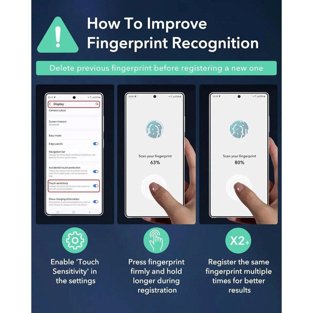 Samsung Galaxy S25 Ultra ESR Armorite Skärmskydd Härdat Glas med Monteringslåda - 2 st. - Genomskinlig