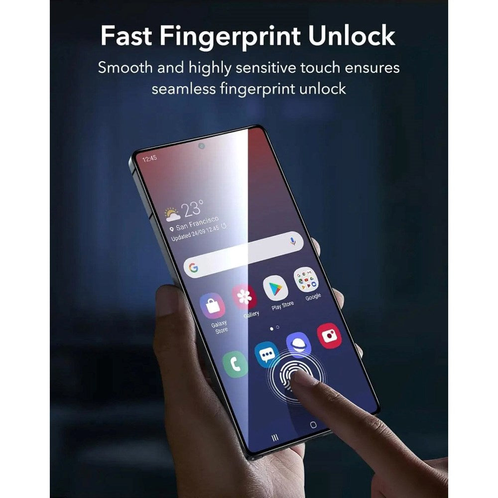 Samsung Galaxy S25 Ultra ESR Armorite Skärmskydd Härdat Glas med Monteringslåda - 2 st. - Genomskinlig