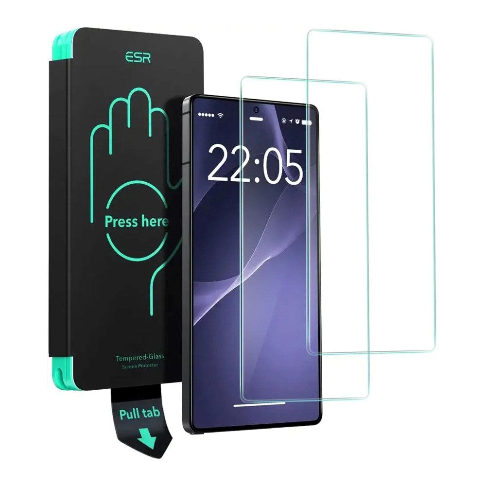 Samsung Galaxy S25 Ultra ESR Armorite Skärmskydd Härdat Glas med Monteringslåda - 2 st. - Genomskinlig