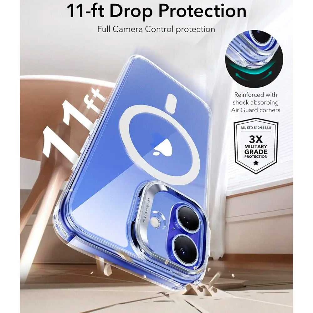 ESR iPhone 16 Plus Classic Hybrid Skal m. Kickstand - MagSafe Kompatibel - Genomskinlig