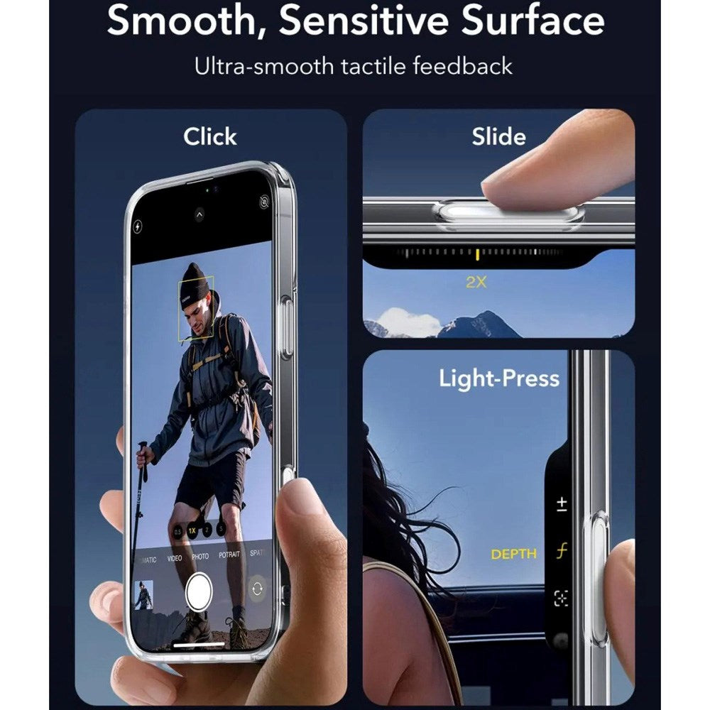 ESR iPhone 16 Classic Hybrid Skal med Camera Control-Knapp - MagSafe Kompatibel - Genomskinlig / Svart