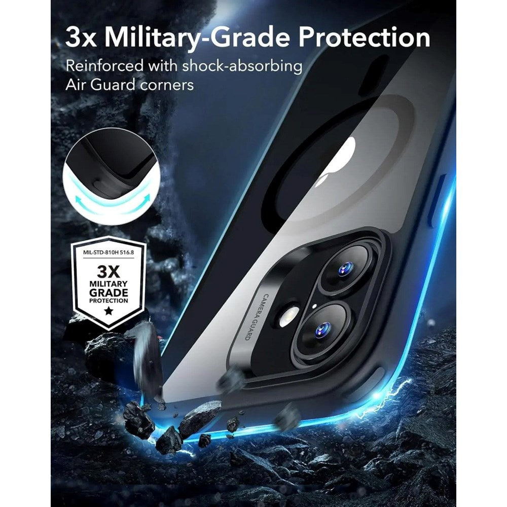 ESR iPhone 16 Classic Hybrid Skal med Camera Control-Knapp - MagSafe Kompatibel - Genomskinlig / Svart