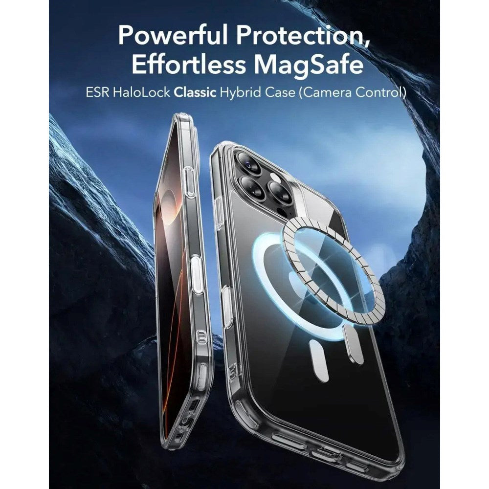 ESR iPhone 16 Pro Max Classic Hybrid Skal m. Camera Control-Knapp - MagSafe Kompatibel - Matt Genomskinlig / Svart