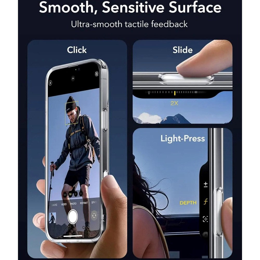 ESR iPhone 16 Pro Classic Hybrid Skal m. Camera Control-Knapp - MagSafe Kompatibel - Genomskinlig