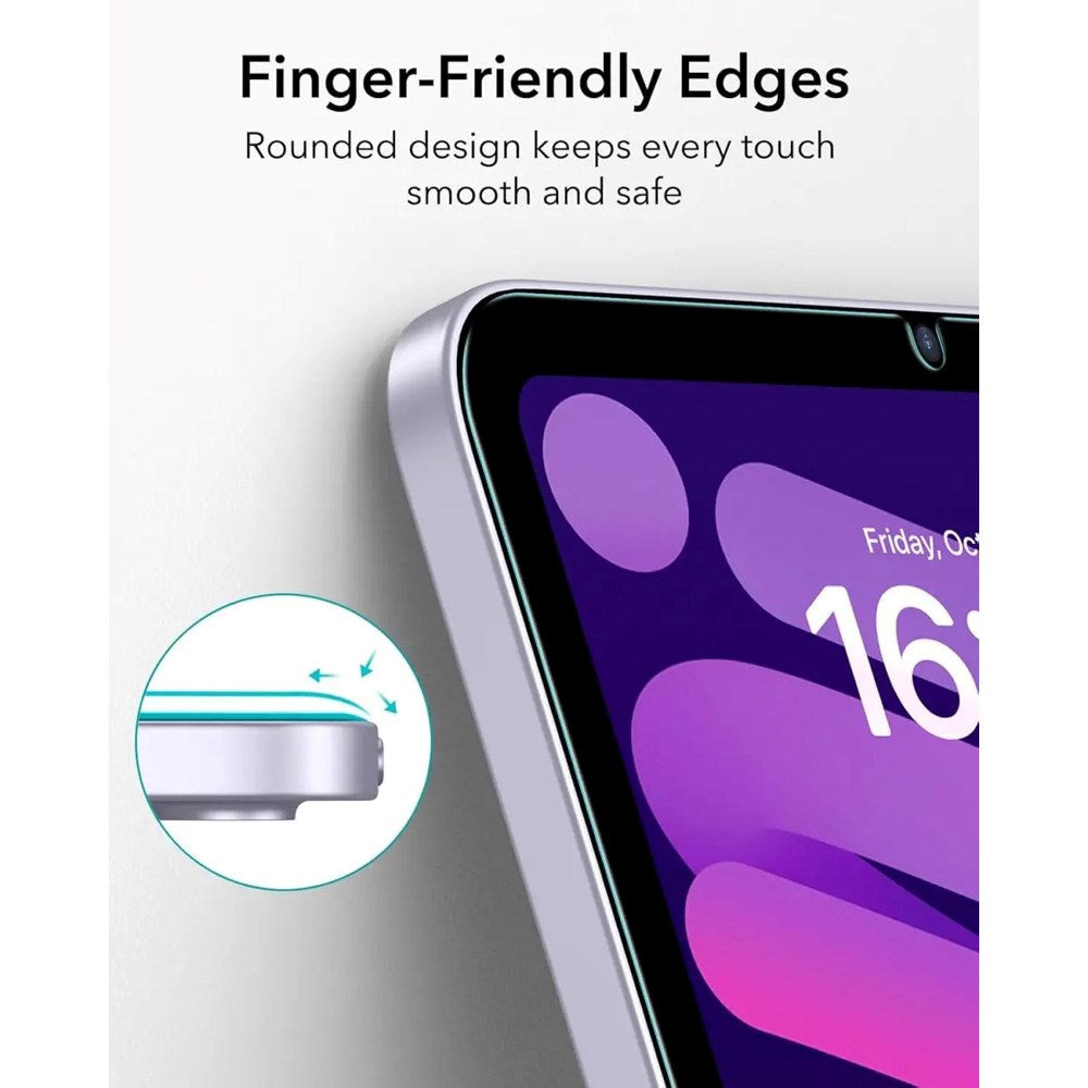 iPad Mini (2024/2021) ESR Härdat Skärmskydd med Monteringsram - 2 st. - Genomskinlig