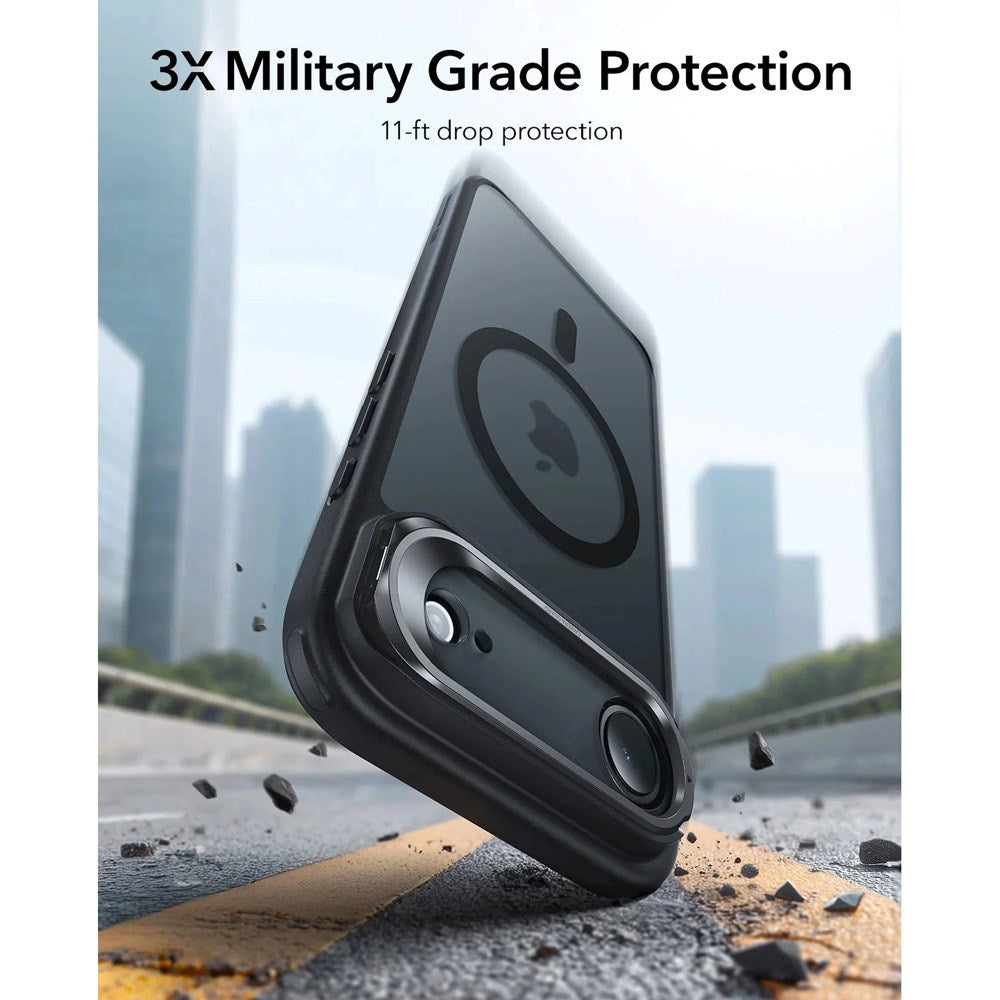 ESR iPhone Air Classic Hybrid Stash Case med Kickstand - MagSafe Kompatibel - Matt Svart