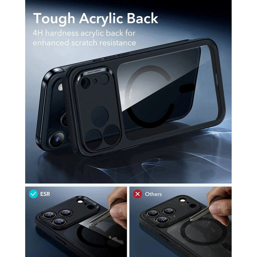 ESR iPhone 17 Pro Max Classic Hybrid Skal med Kamerakontrollknapp - MagSafe Kompatibel - Genomskinlig / Svart