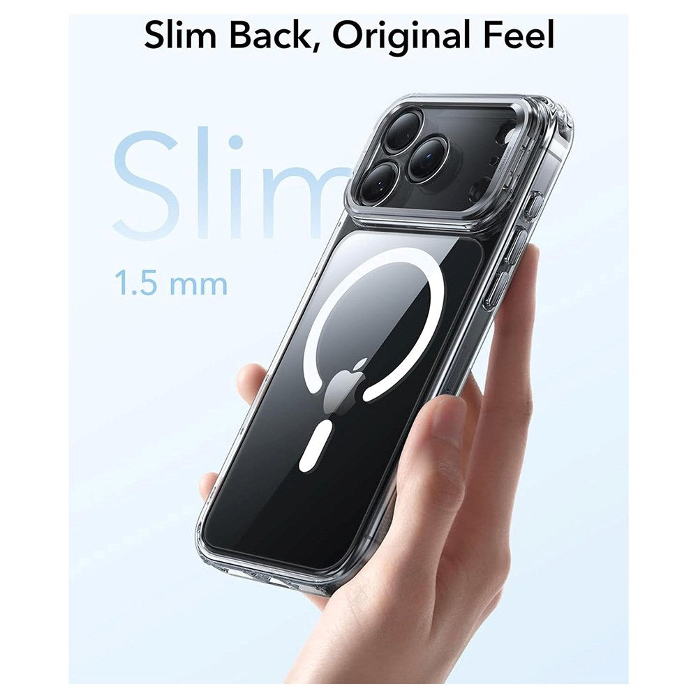 ESR iPhone 17 Pro Max Classic Hybrid Stash Case med Kickstand - MagSafe Kompatibel - Genomskinlig