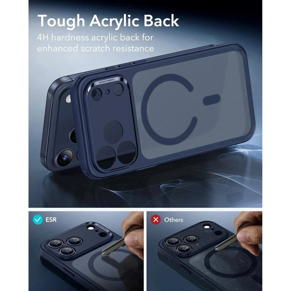 ESR iPhone 17 Pro Classic Hybrid Skal med Kamerakontrollknapp - MagSafe Kompatibel - Mattblå