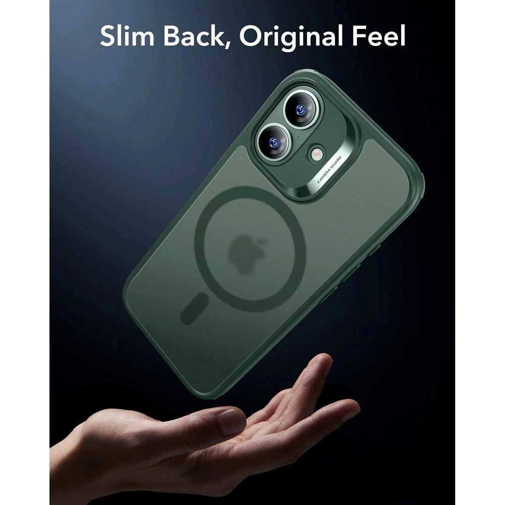 ESR iPhone 17 Classic Hybrid Skal med Kamerakontrollknapp - MagSafe Kompatibel - Matt Grön
