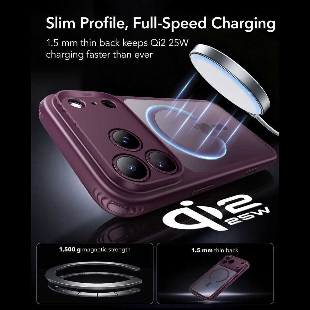 iPhone 18 Pro / 17 Pro ESR Classic Hybrid Skal - MagSafe Kompatibel - Röd