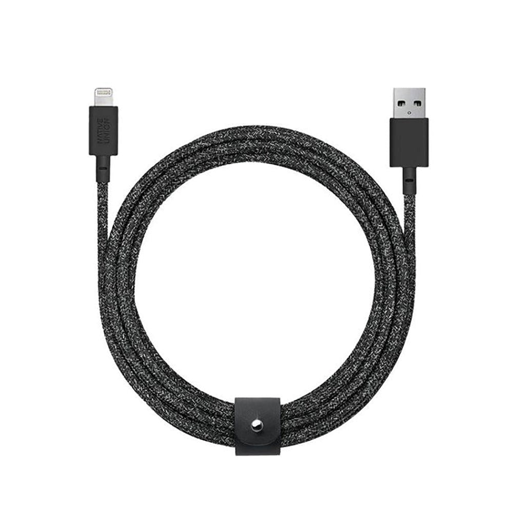 Native Union Belt Kabel USB-A till Lightning med läderspänne 3 meter. - Kosmos