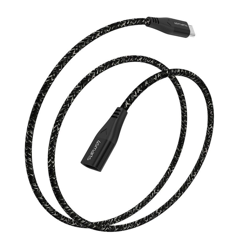 4smarts 60W USB-C Förlängningskabel - 1.5m - Monokrom