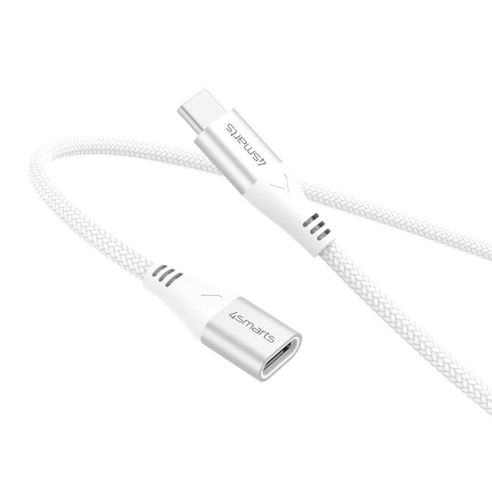 4smarts 60W USB-C Förlängningskabel - 1.5m - Vit