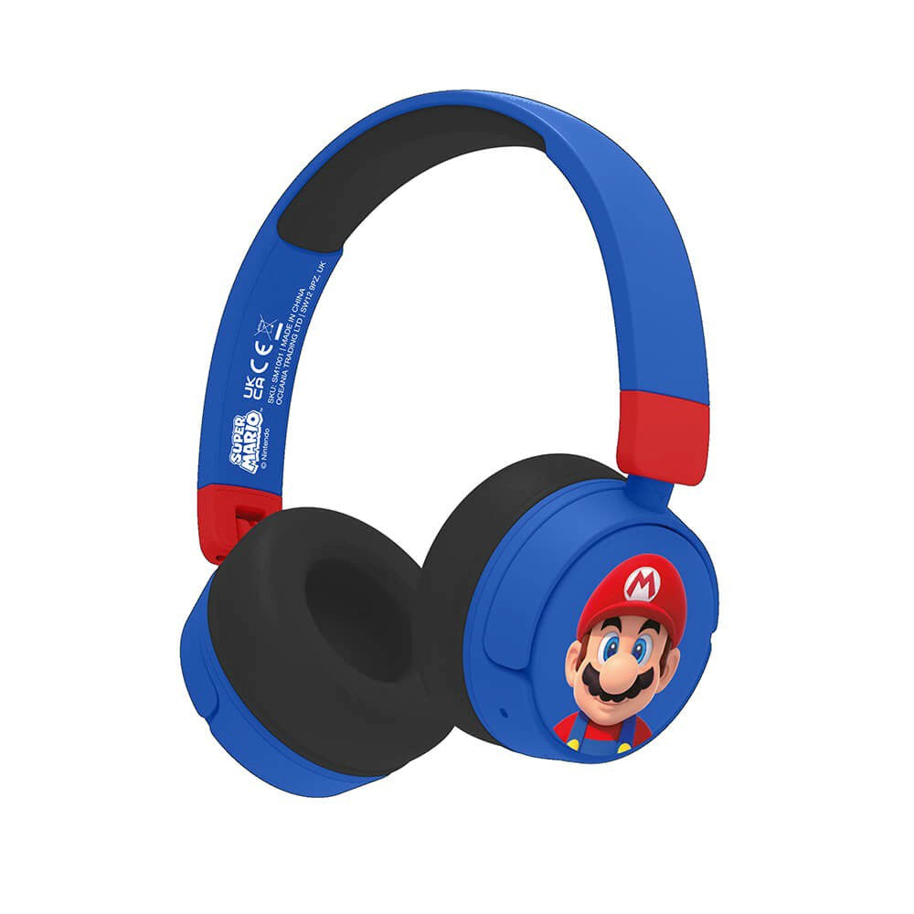 Super Mario OTL On-Ear Trådlösa Hörlurar för Barn - Blå / Röd