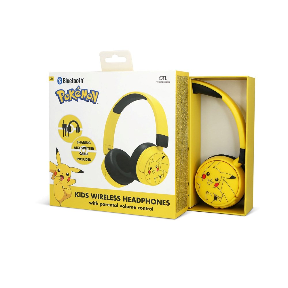 Pikachu OTL On-Ear Trådlösa Hörlurar för Barn - Gul / Svart