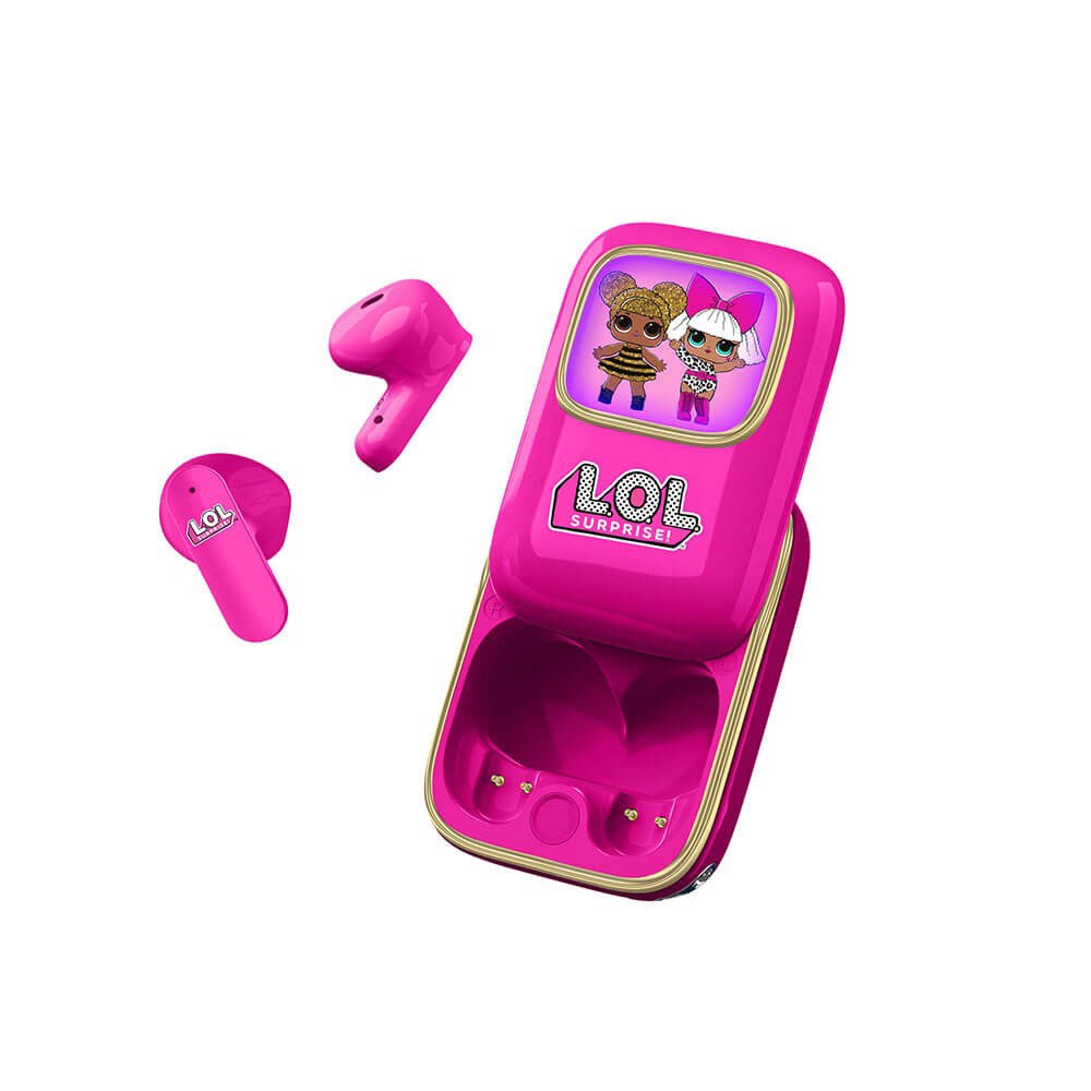 L.O.L. Surprise OTL True Wireless In-Ear Headset med Uppskjutbart Laddningsfodral - Rosa