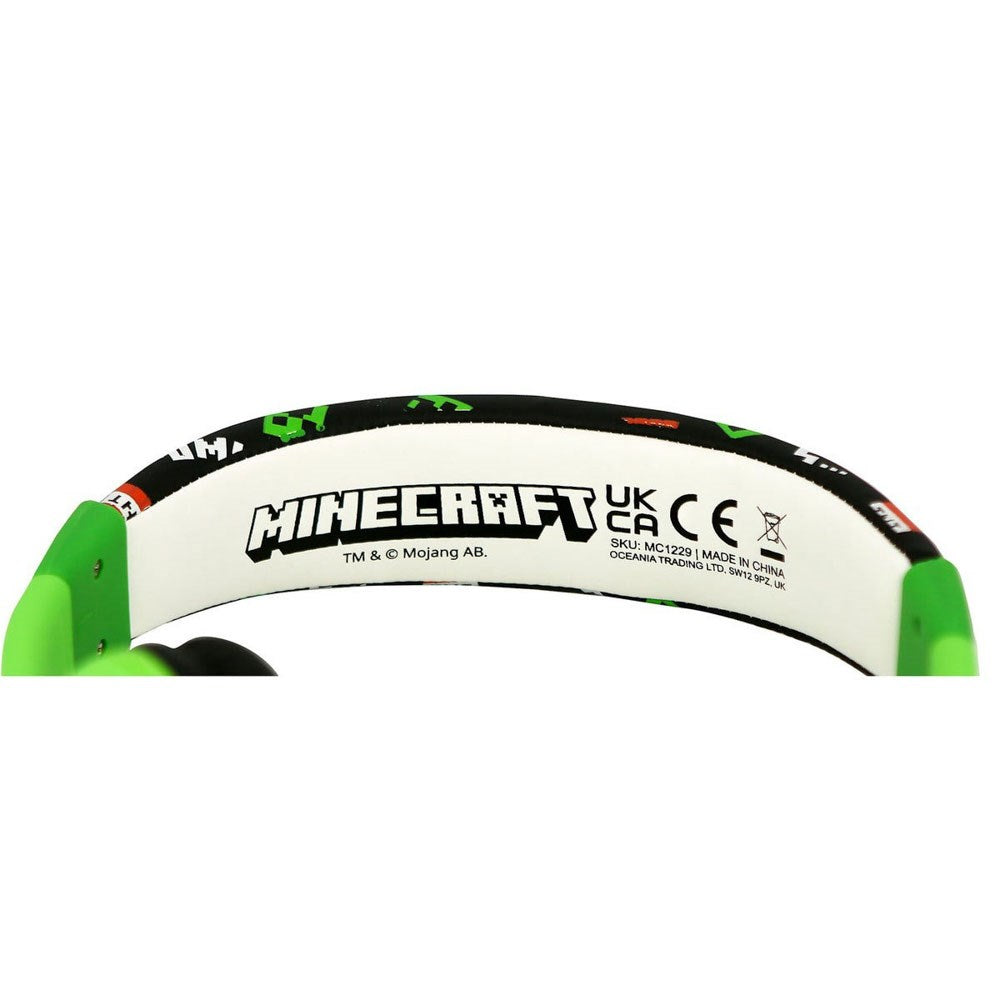 Minecraft OTL On-Ear Headset för Barn med Jack Kontakt - Max. 85dB - Grön