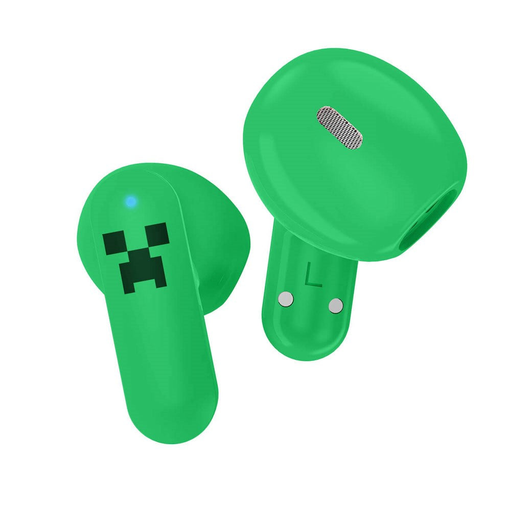 Minecraft OTL True Wireless In-Ear Headset med Uppskjutbart Laddningsfodral - Grön