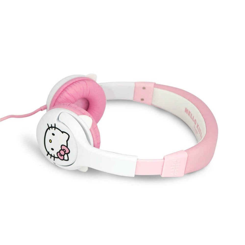 Hello Kitty OTL On-Ear Hörlurar för Barn med 3D-Öron – Max. 85dB - Vit / Rosa