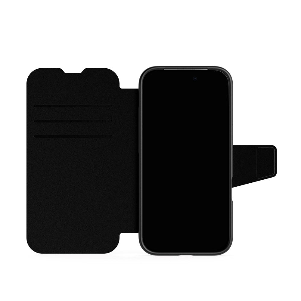 iPhone 16 Plus Tech21 Evo Lite Wallet Plånboksfodral Imitationsläder - Svart