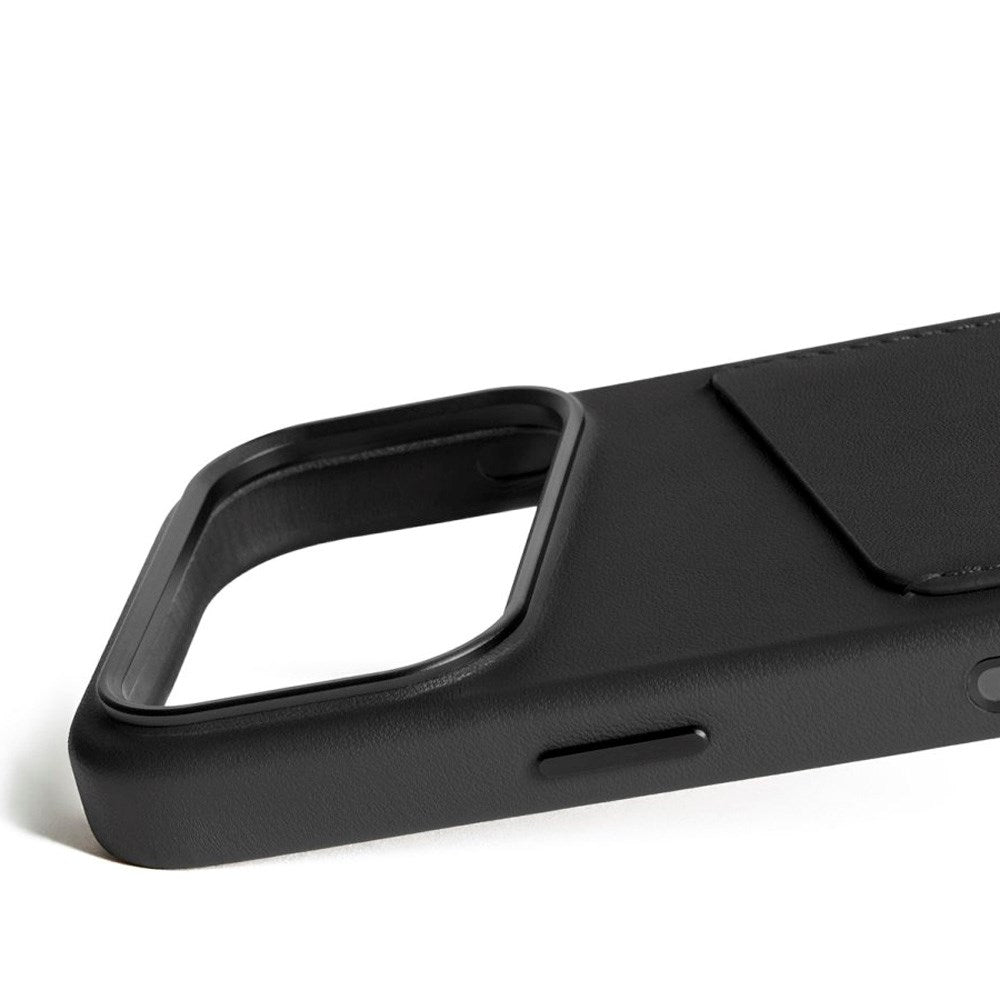 Mujjo iPhone 17 Pro Wallet Leather Case - MagSafe Kompatibel - Black