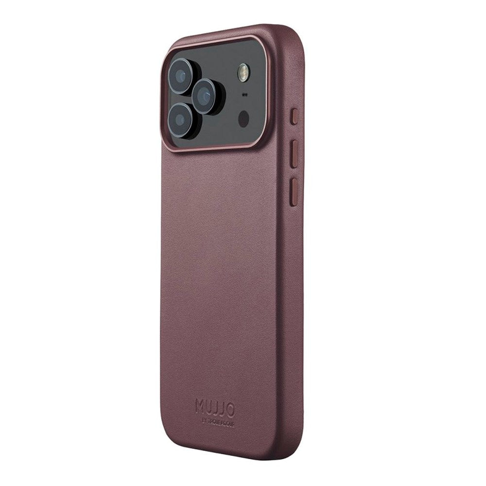 Mujjo iPhone 17 Pro Max Leather Case - MagSafe Kompatibel - Bronze Red