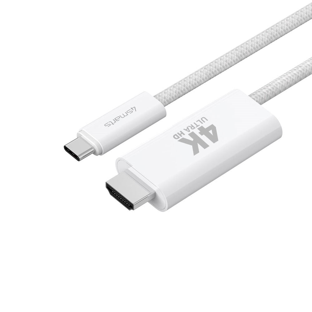 4smarts 100W USB-C till HDMI Kabel - 2m - Vit