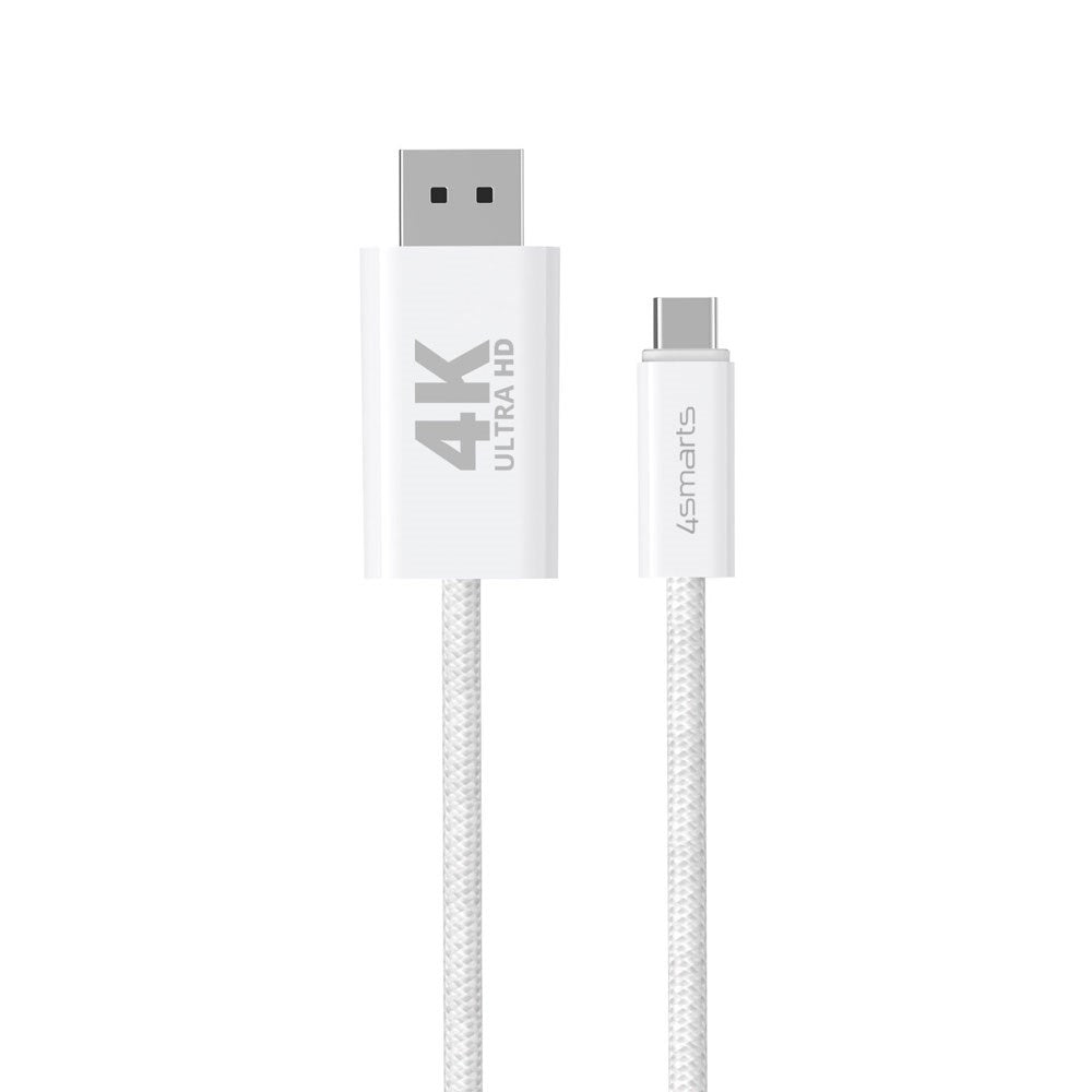 4smarts USB-C till DisplayPort Kabel - 2m - Vit