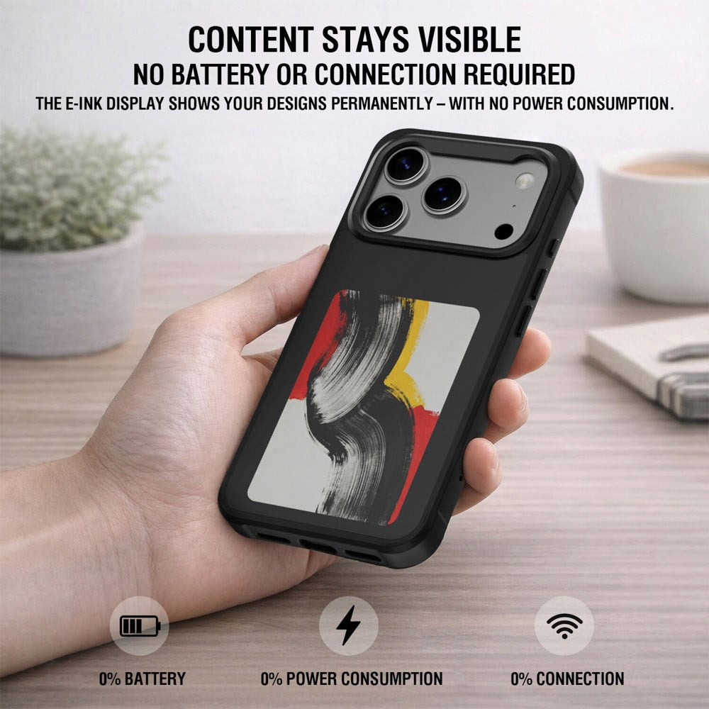 iPhone 17 Pro 4smarts E-Ink Skal - MagSafe Kompatibel - Svart