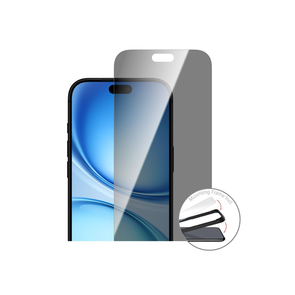 iPhone 18 Pro 4Smarts Second Glass Skärmskydd m. Monteringsram - Privacy Funktion - Genomskinlig