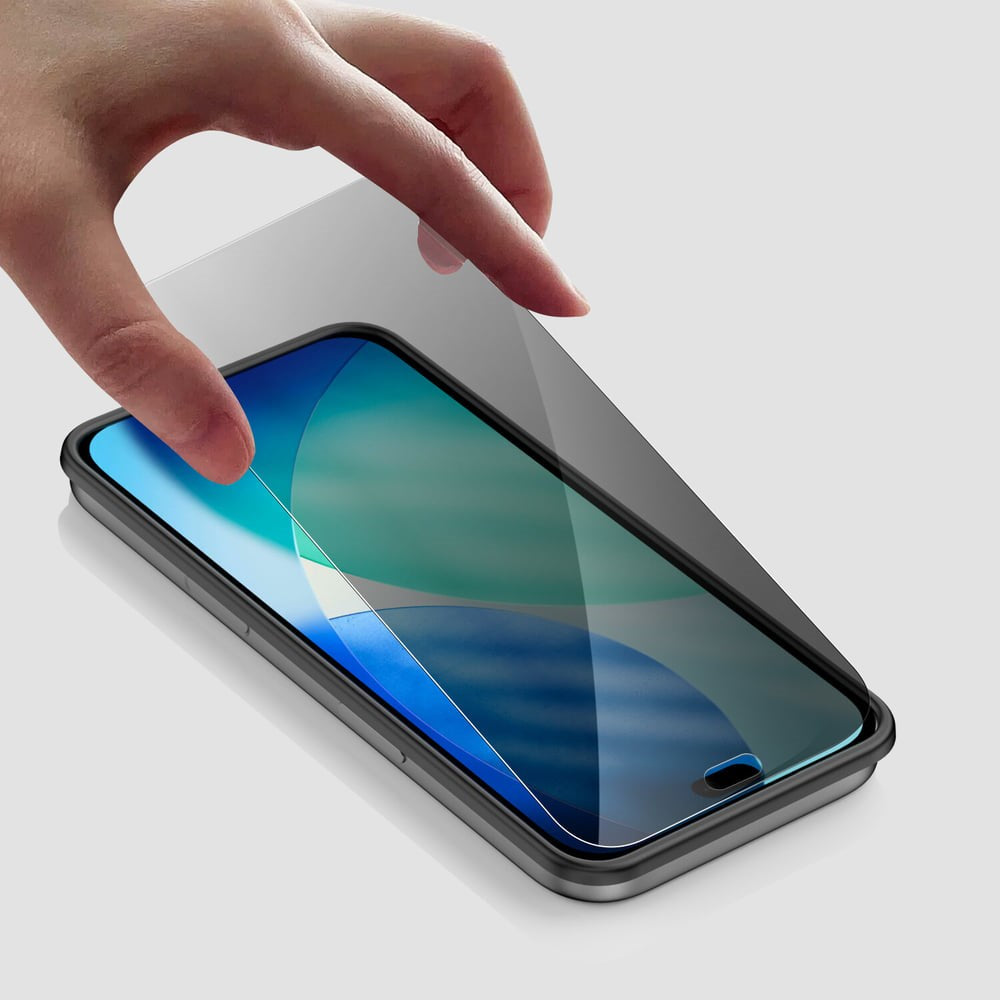 iPhone 18 Pro 4Smarts Second Glass Skärmskydd m. Monteringsram - Privacy Funktion - Genomskinlig