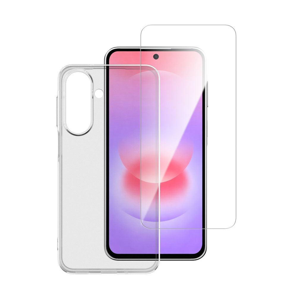 Samsung Galaxy A27 4Smarts 360° Protection Set m. Skal & Skärmskyddsglas - Genomskinlig