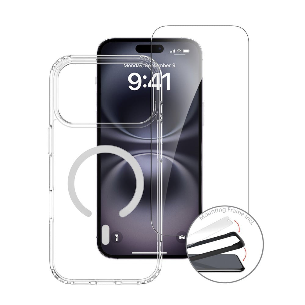 iPhone 18 Pro Max / 17 Pro Max 4Smarts 360° Protection Set m. Skal & Skärmskyddsglas - MagSafe Kompatibel - Genomskinlig