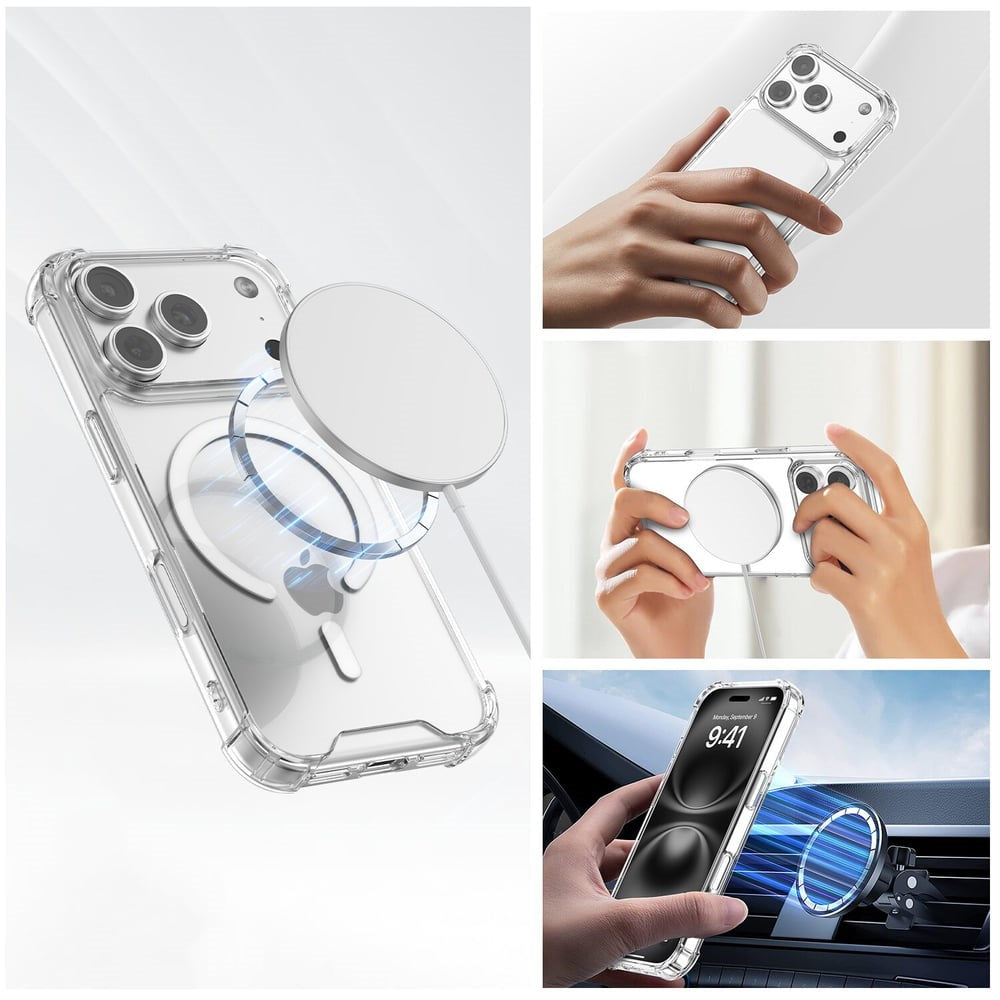 iPhone 18 Pro / 17 Pro 4Smarts IBIZA Hybrid Skal - MagSafe Kompatibel - Genomskinlig
