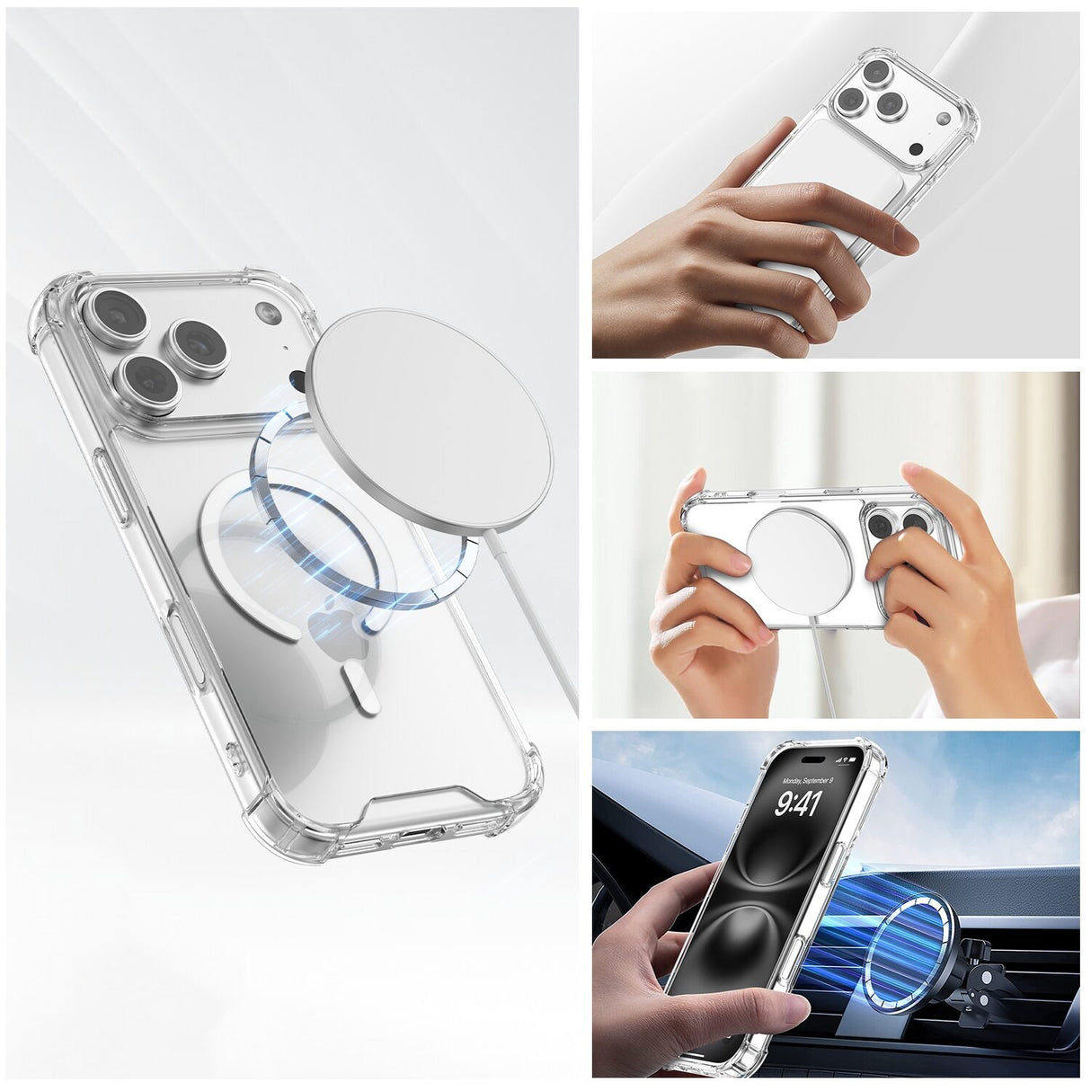 iPhone 18 Pro Max / 17 Pro Max 4Smarts IBIZA Hybrid Skal - MagSafe Kompatibel - Genomskinlig