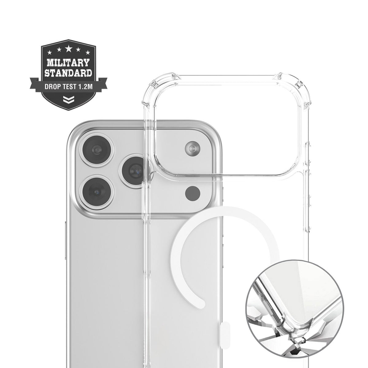 iPhone 18 Pro Max / 17 Pro Max 4Smarts IBIZA Hybrid Skal - MagSafe Kompatibel - Genomskinlig