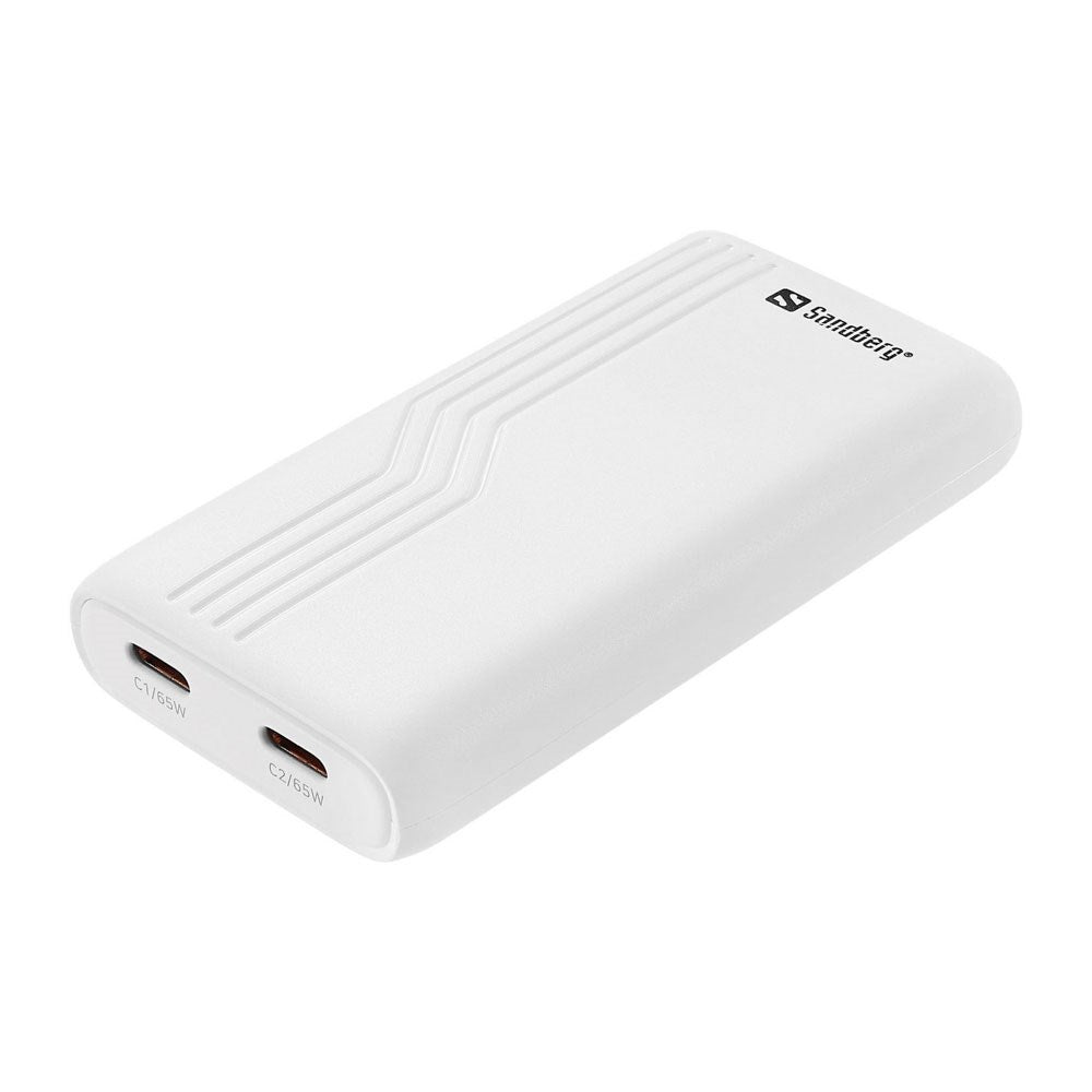 Sandberg 4-i-1 65W Reseladdare m. 2x USB-C – EU / UK / AUS - Vit