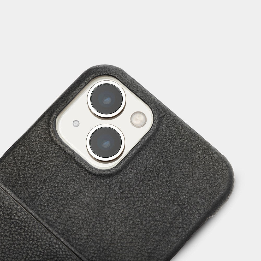 Trunk iPhone 13 Mini Äkta Läder Skal med Kortficka - Svart