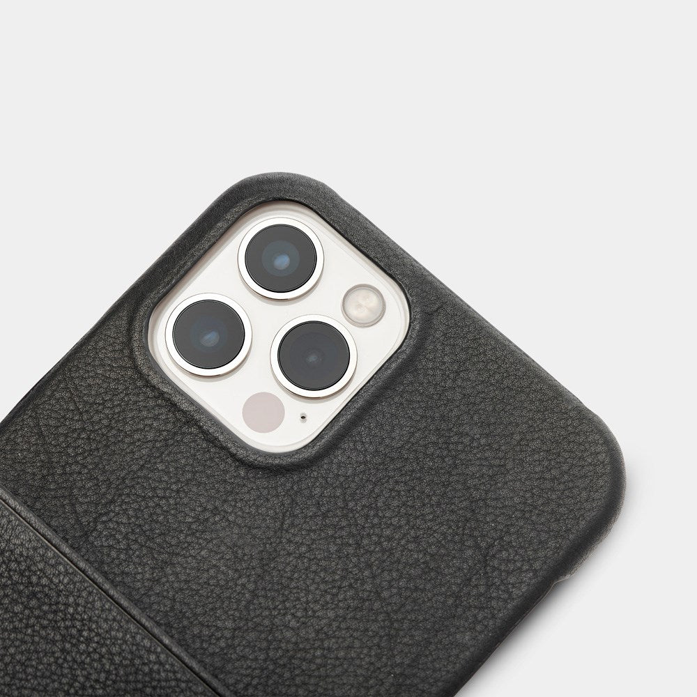 Trunk iPhone 13 Pro Äkta Läder Skal med Kortficka - Svart